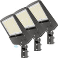 HYPERLITE Parking Lot Light 200W - 30000LM UL Listed Dusk to Dawn LED Parking Lot Light Pole with Slip Fitter - 5000K IP65 Outdoor Commercial Street Area Lighting for Driveway Sport Barn Yard, 3Pack