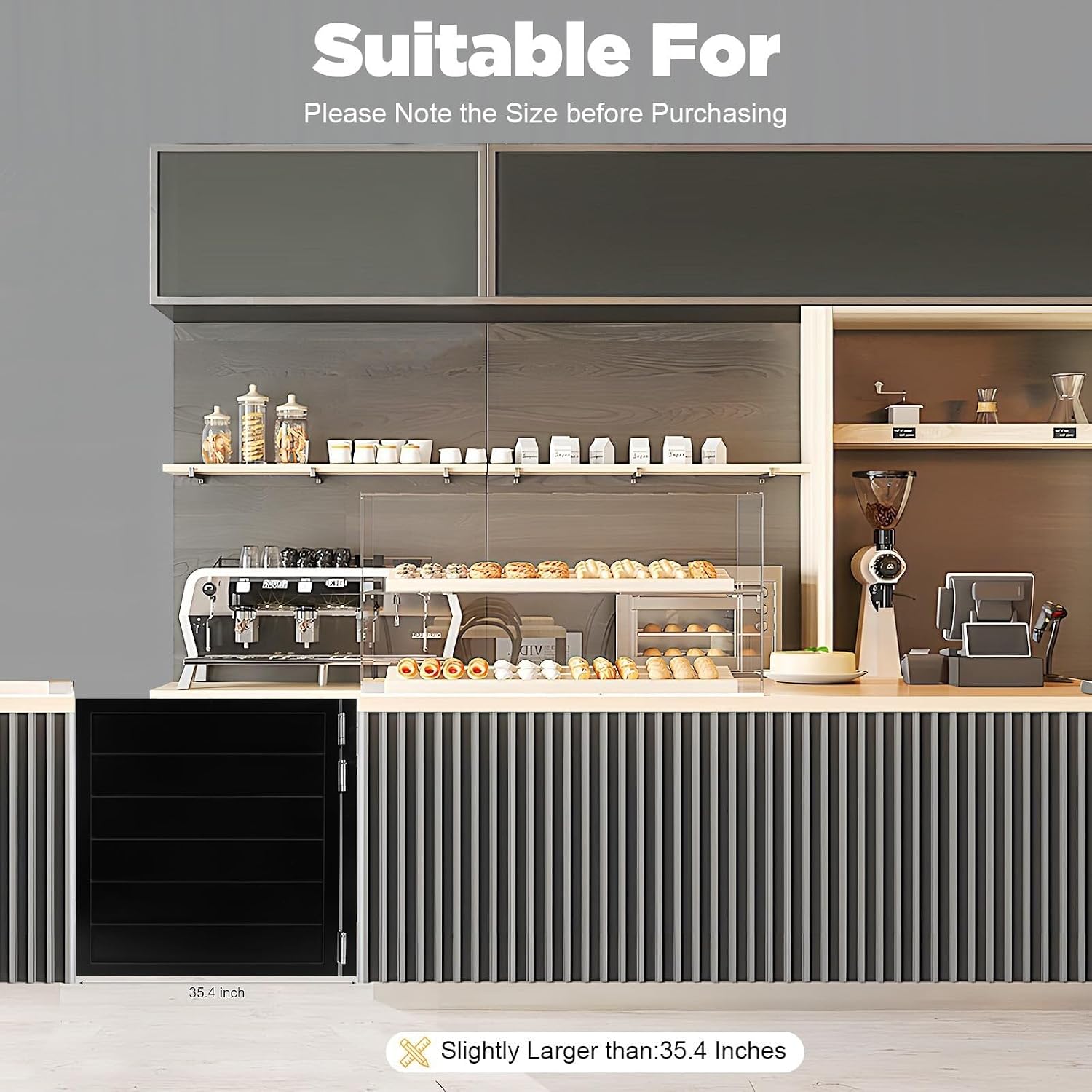 35.4x35.4in Cafe Doors,Swinging Door,Interior Saloon Door Includes Spring Hinges,180° Painted Finished Porch Entrance Swinging Doors for Kitchen Shop(Black)