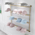 Hat Rack Display Stand Hat Rack for Wall Metal Baseball Caps Organizer Hats Display Rack Modern Metal Hats Storage Wall Mounted Caps Hanger