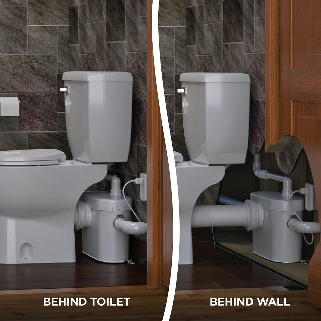 SANIFLO Saniaccess 2 + Toilet Bowl Round + Toilet Tank Bundle - Residential - White
