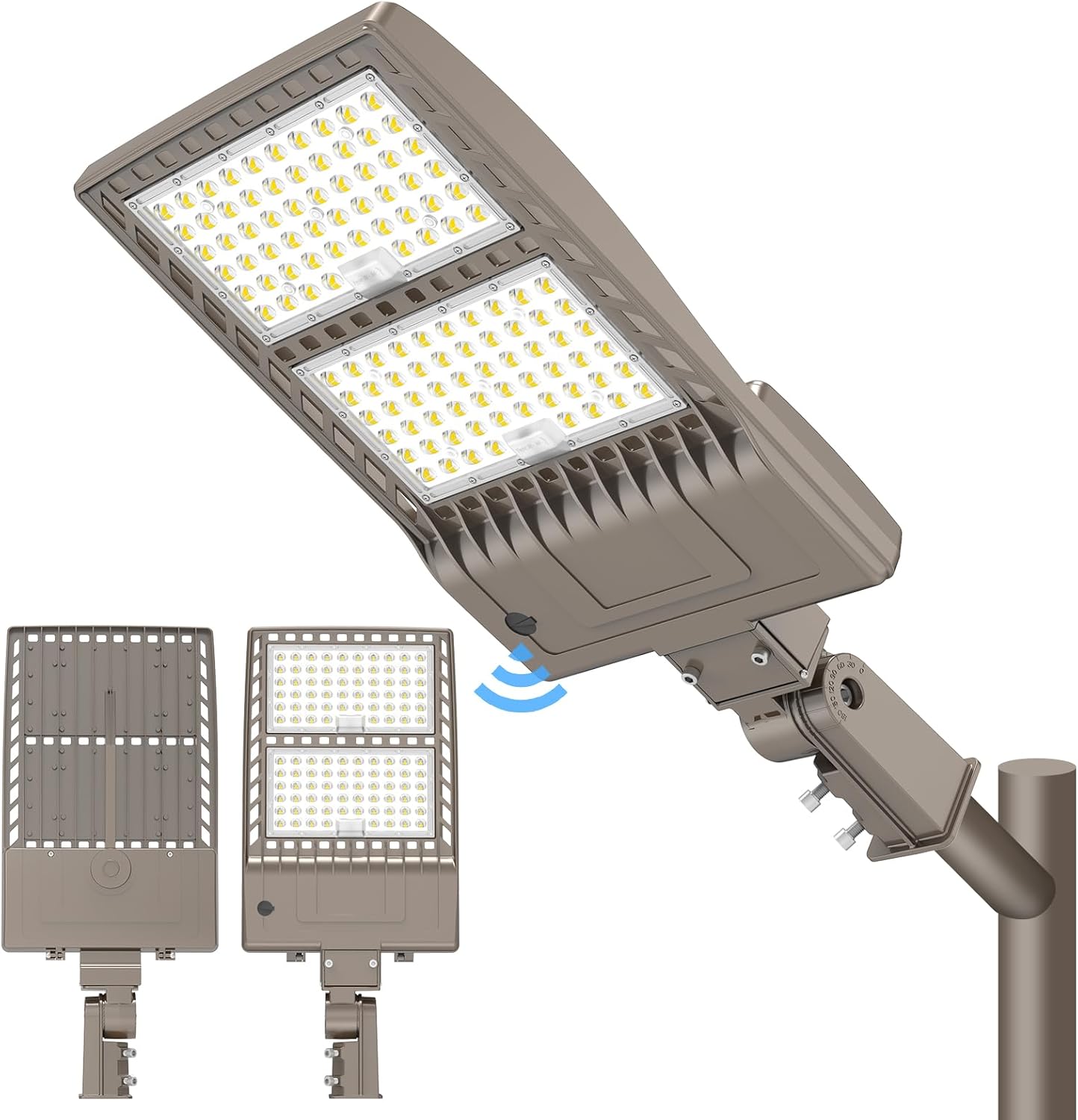 450W LED Parking Lot Light 67500LM with Slip Fitter, 5000K Shoebox Pole Light, AC100-277V, IP65 Waterproof Commercial Street Area Lighting for Driveway/Roadway/Yard