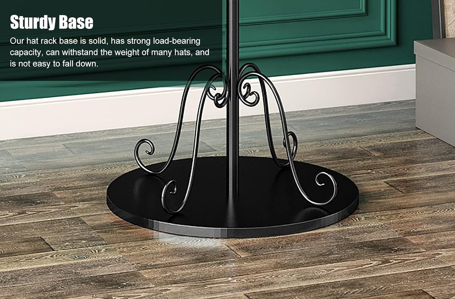 Large Capacity Standing Hat Rack Organizer Holder for Cowboy Hats/Baseball Caps/Wigs, Modern Muti-Tier Hats Tree Stand, Home Store (Gold Place 20 Hats)