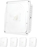 PARMIDA (4 Pack) LED Canopy Light, 45W, 0-10V Dimmable,110-277VAC, IP65 Waterproof, ETL-Listed, 5000K (Day Light), 9.6' x 9.6' Street, Area & Outdoor Lighting, White