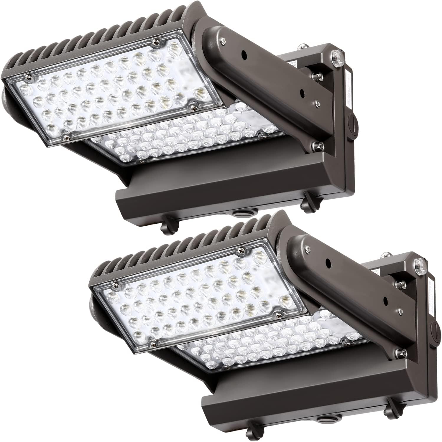 Dusk to Dawn100W Rotatable LED Wall Pack Light, 5000K 14000LM 400-600W HPS/HID Equiv, ETL Adjustable Head Outdoor LED Wallpack Lighting Fixture for Area Light, Parking Garages,Warehouse,Entrance
