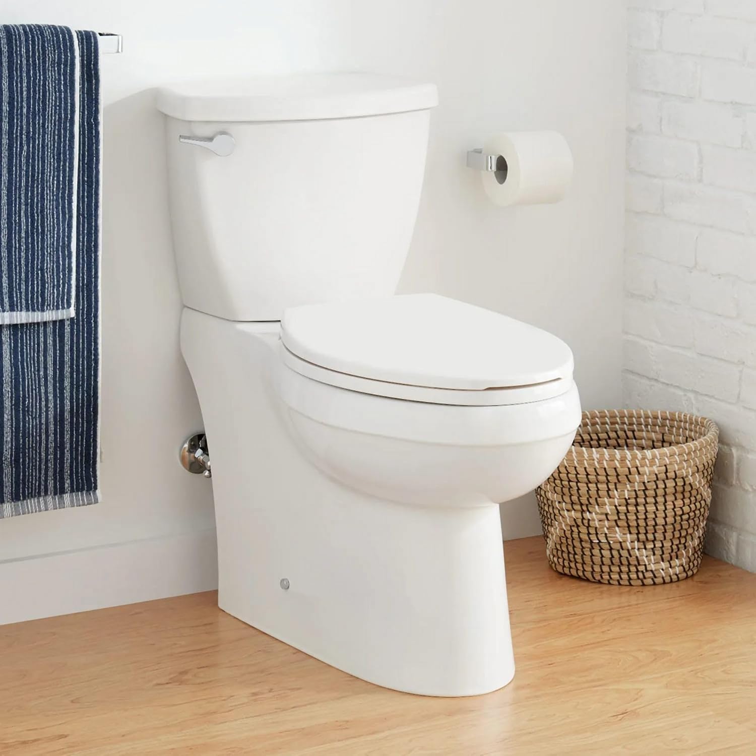 Bradenton Two-Piece Skirted Elongated Toilet - 12' Rough-In - 16' Bowl Height - Left Hand