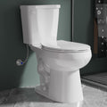 Compact 17 Inch Chair High White Toilet for Small Bathroom | Powerful Tornado Flush Single Flush 1.28 GPF, Comfort ADA Bowl Heigh 16.75' Tall Toilet for Seniors,Two Piece 12' Rough In