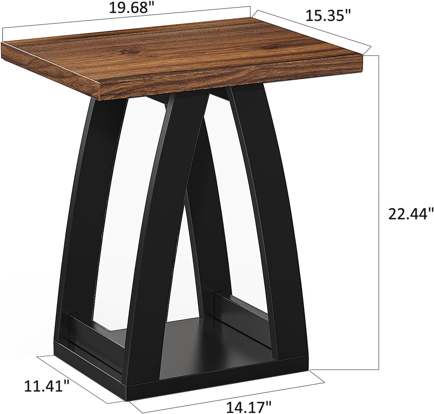 FROMJBEST End Table Set of 2, Side Table, Nightstand, Sofa Side Table with Shelf, Modern End Table for Living Room, Bedroom