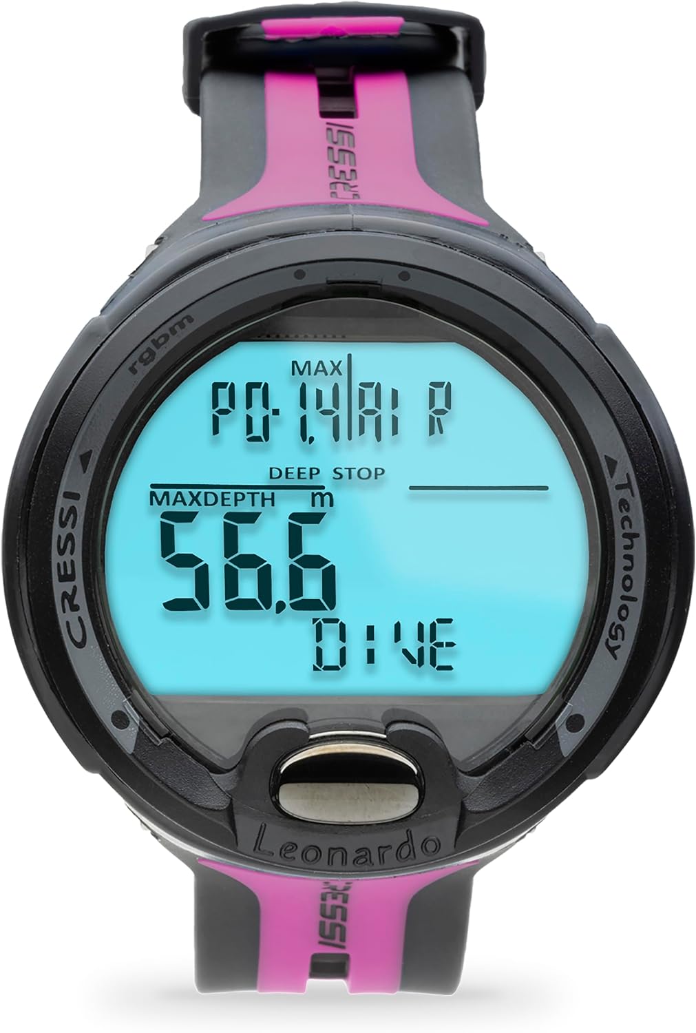 Cressi Leonardo 2.0 Scuba Dive Computer - Air, Nitrox & Gauge Dive Watch - Backlit Waterproof Watch - USB IR Diving Computer