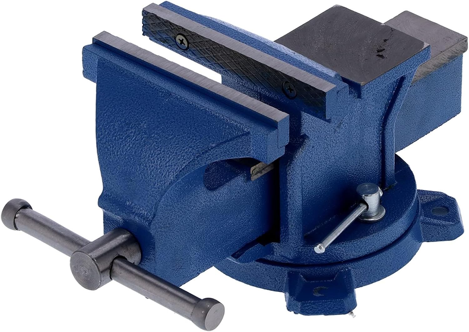 Bench Vise, 6in Locking Bench Vise, 360 Degree Swiveling Base Soldering Bench Vise with Anvil, Non‑Slip Manual Locking Multipurpose Bench and Pipe Vise