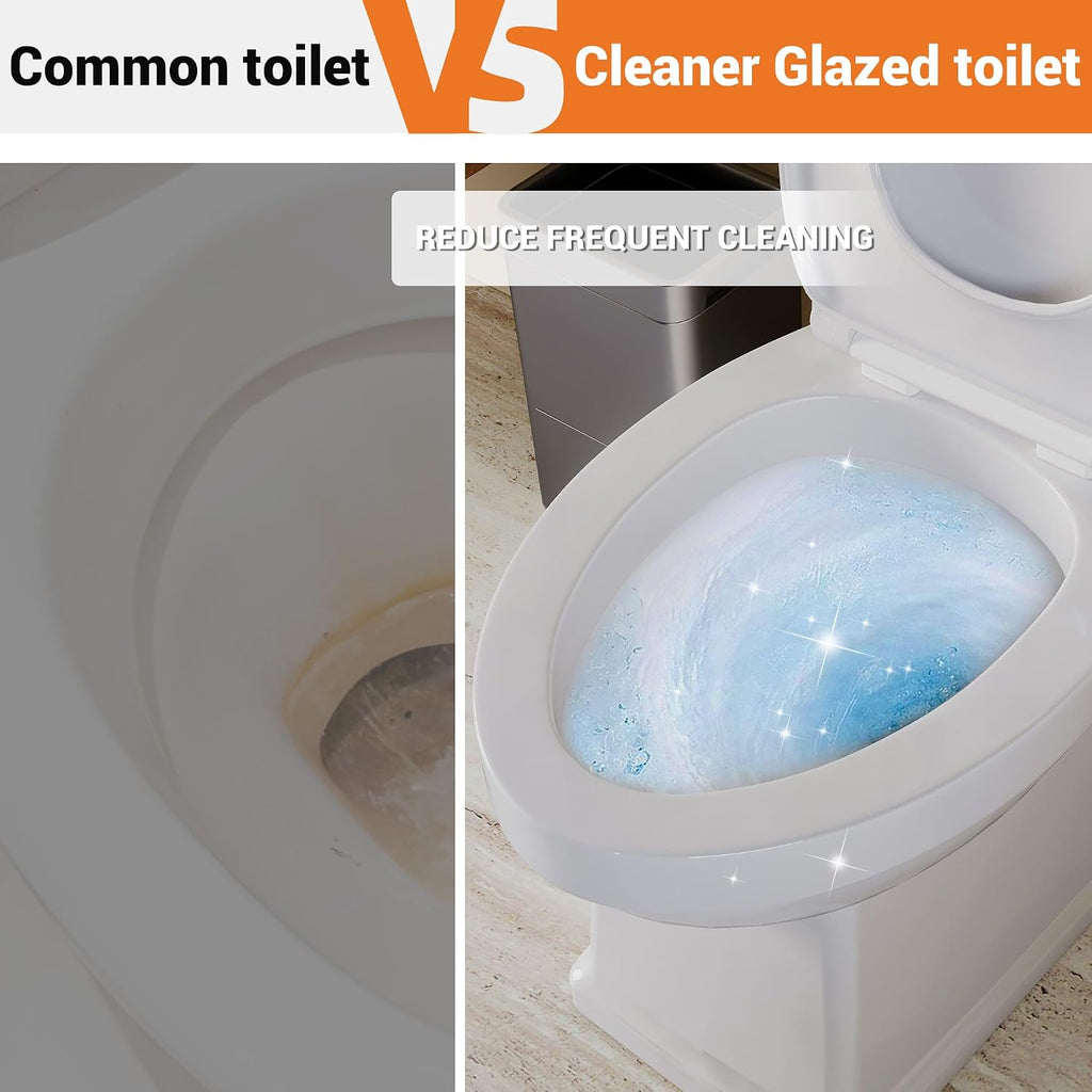 Garvee One-Piece Toilet, Comfort Height 16.5 in Elongated Bowl With Soft-Close Seat & Dual Flush 1.28 GPF, 12 in Rough-In White Bathroom Toilet