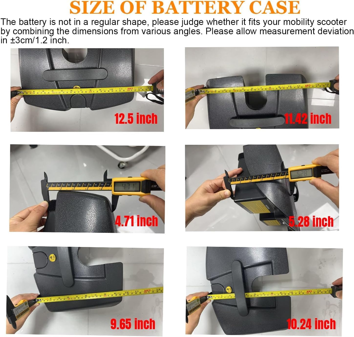 Vive/Elifecenter W3431/MS31 24V Battery Case with 2pcs 12AH Lead Acid Battery for Mobility Scooters(Factory Original Replacement)