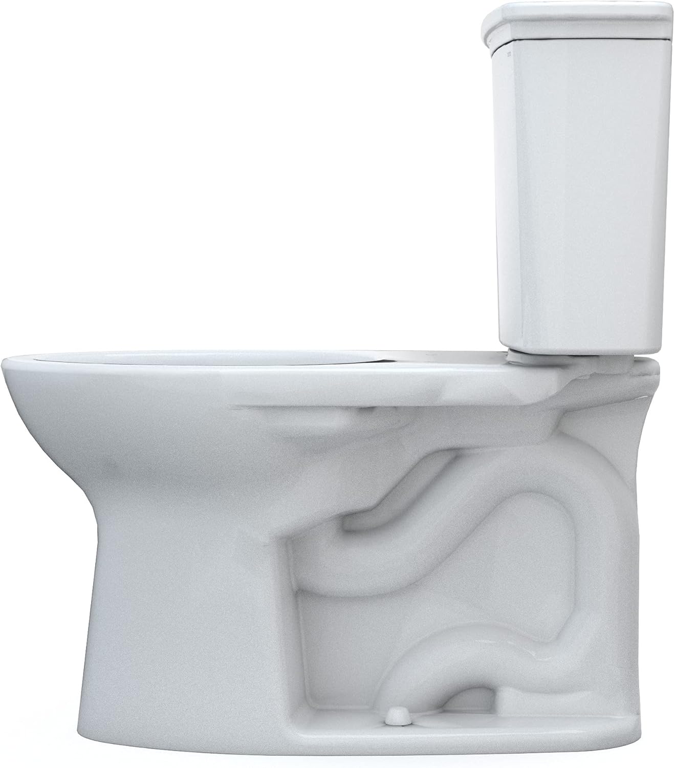 TOTO Drake Transitional Two-Piece Elongated 1.28 GPF Universal Height TORNADO FLUSH Toilet with 10 Inch Rough-In and CEFIONTECT, Cotton White - CST786CEFG.10#01