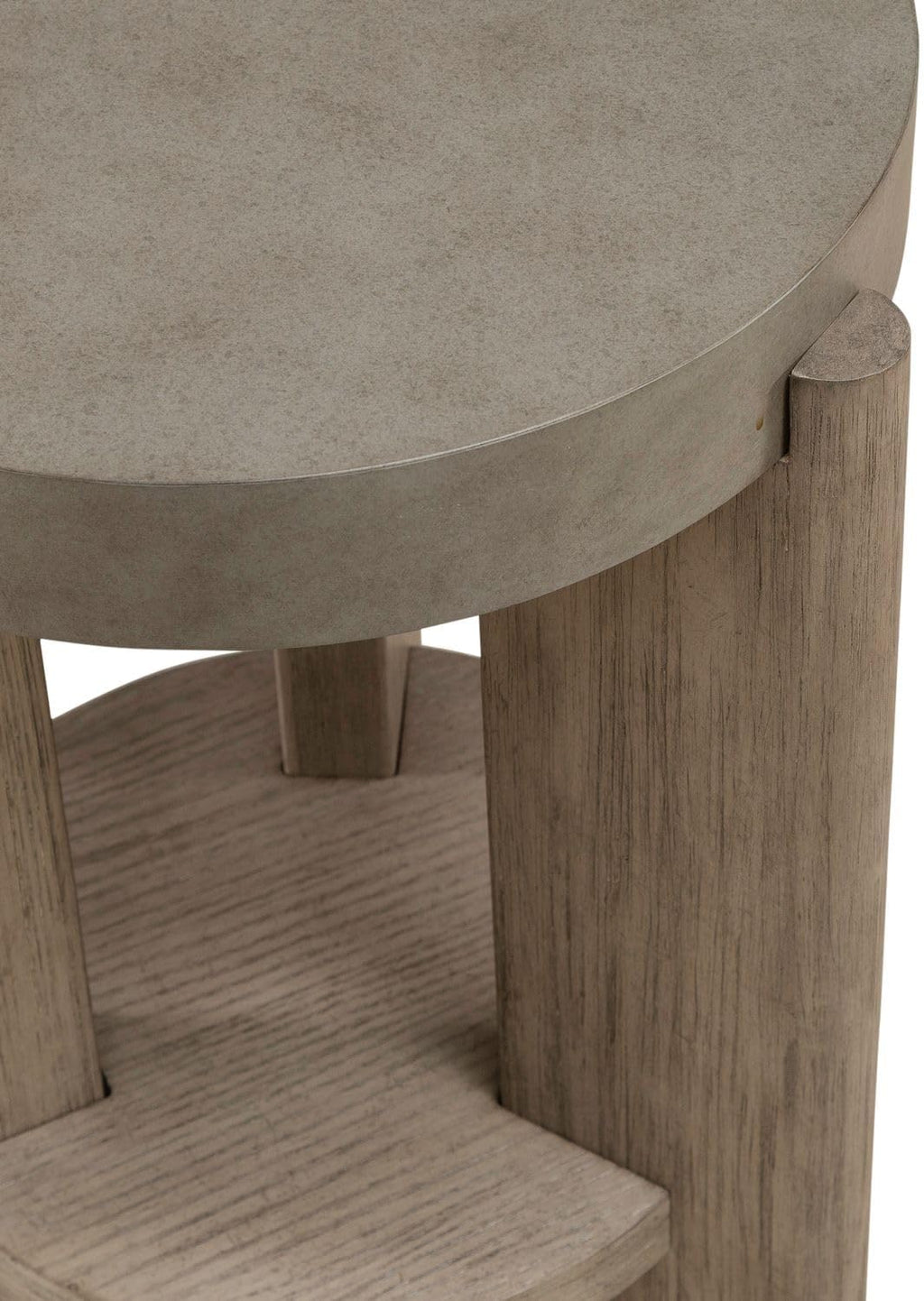 Liberty Furniture Affinity Chairside Table for Living Room - Dusty Taupe Faux Concrete Tops