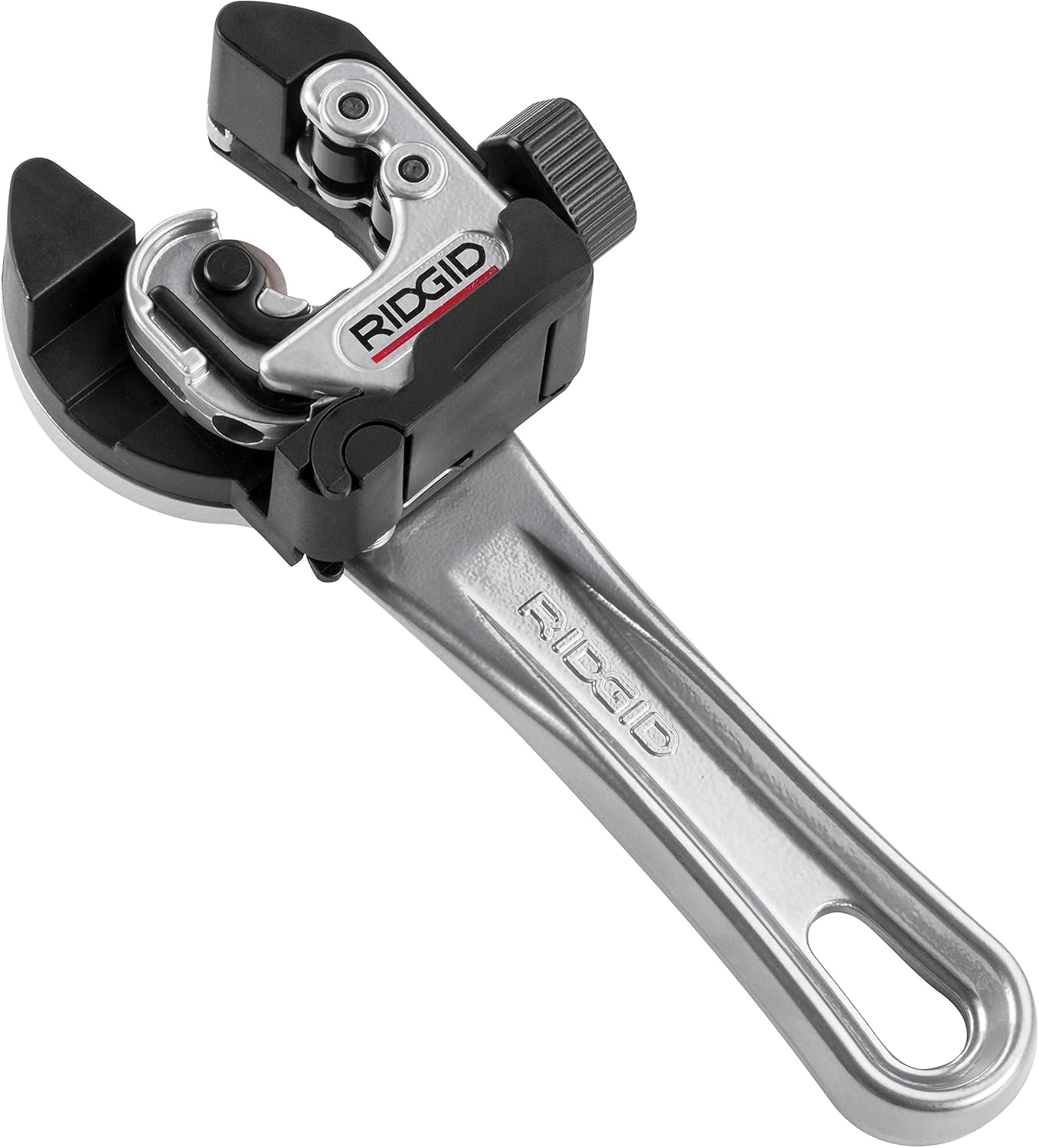 RIDGID 32573 Model 118 2-in-1 Close Quarters AUTOFEED 1/4' to 1-1/8' Metal Tubing Compact Cutter & 29963 Model 35S 1/4' to 1-3/8' Stainless Steel Tubing Cutter with X-CEL Knob, Silver, Small