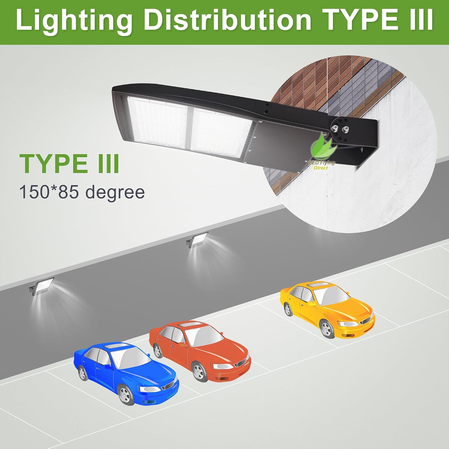 200W LED Shoebox Parking Lot Lights, 20KV Surge Protector, 1-10V Dimmable, 500W-600W MH Equiv, LED Street Road Lamps with Yoke/Wall Mount, 27000LM DLC Premium UL Listed 5000K 100-277VAC