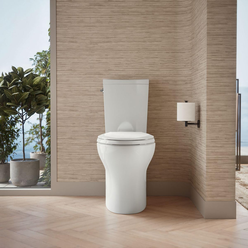 Persuade Curv Comfort Height Two-piece elongated dual-flush chair height toilet, White
