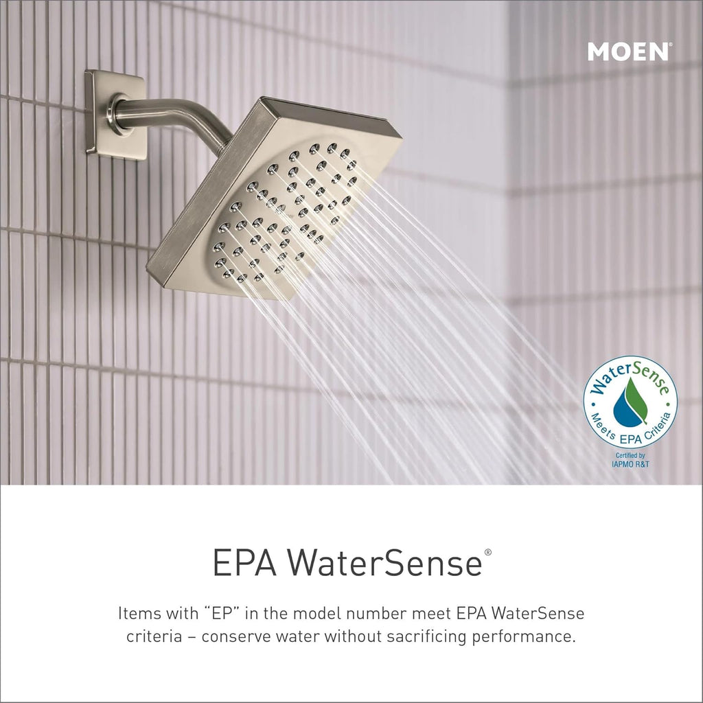Moen UT2232EPBN Eva Collection M-CORE 2-Series 1-Handle Shower Trim Kit, Valve Required, Brushed Nickel