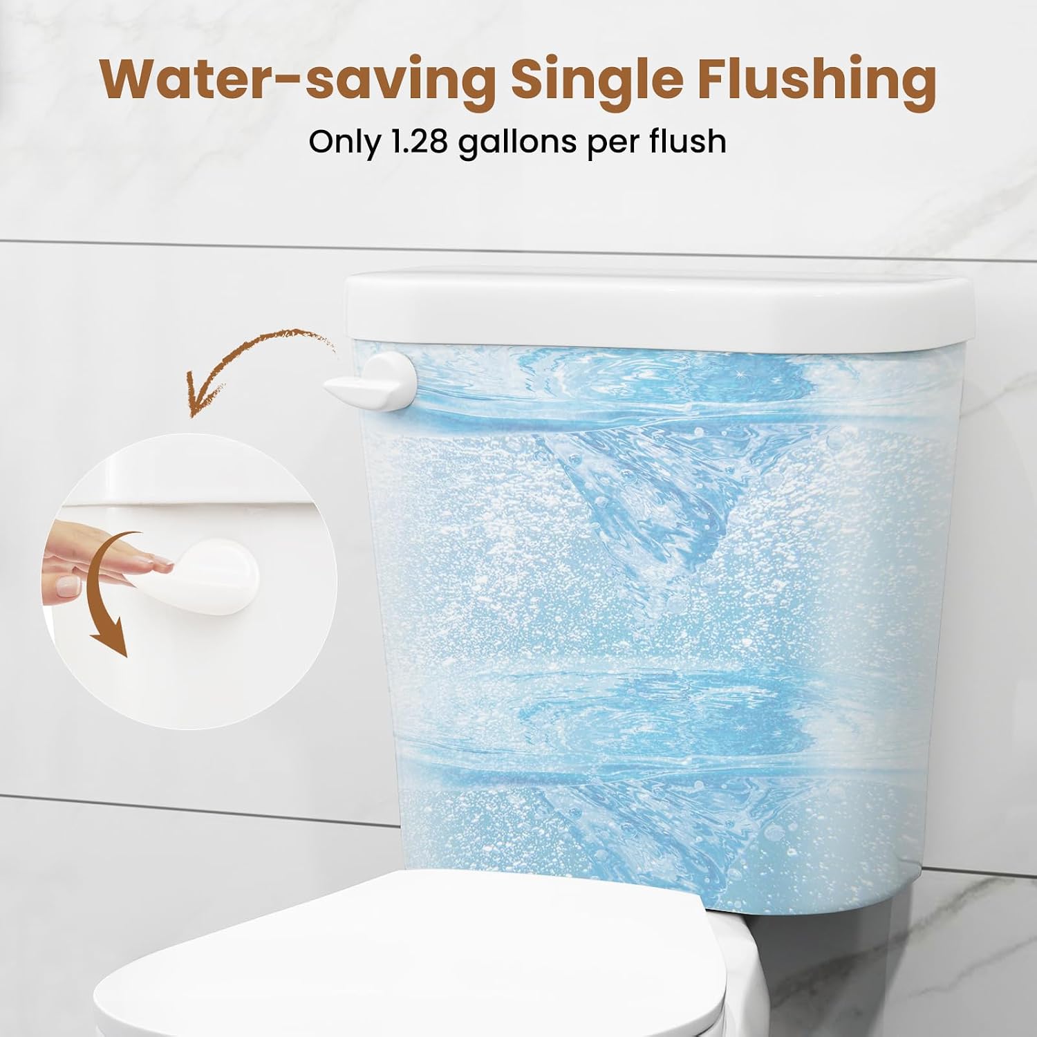 Giantex Two Piece Toilets with 17.5' ADA Comfort Height Seat, 360° Siphon Powerful Flush, 1.28 GPF, MAP 1000g, Soft Close Seat, 12' Rough-In, Water Sense, cUPC, CEC Approved, 880 Lbs Toilet