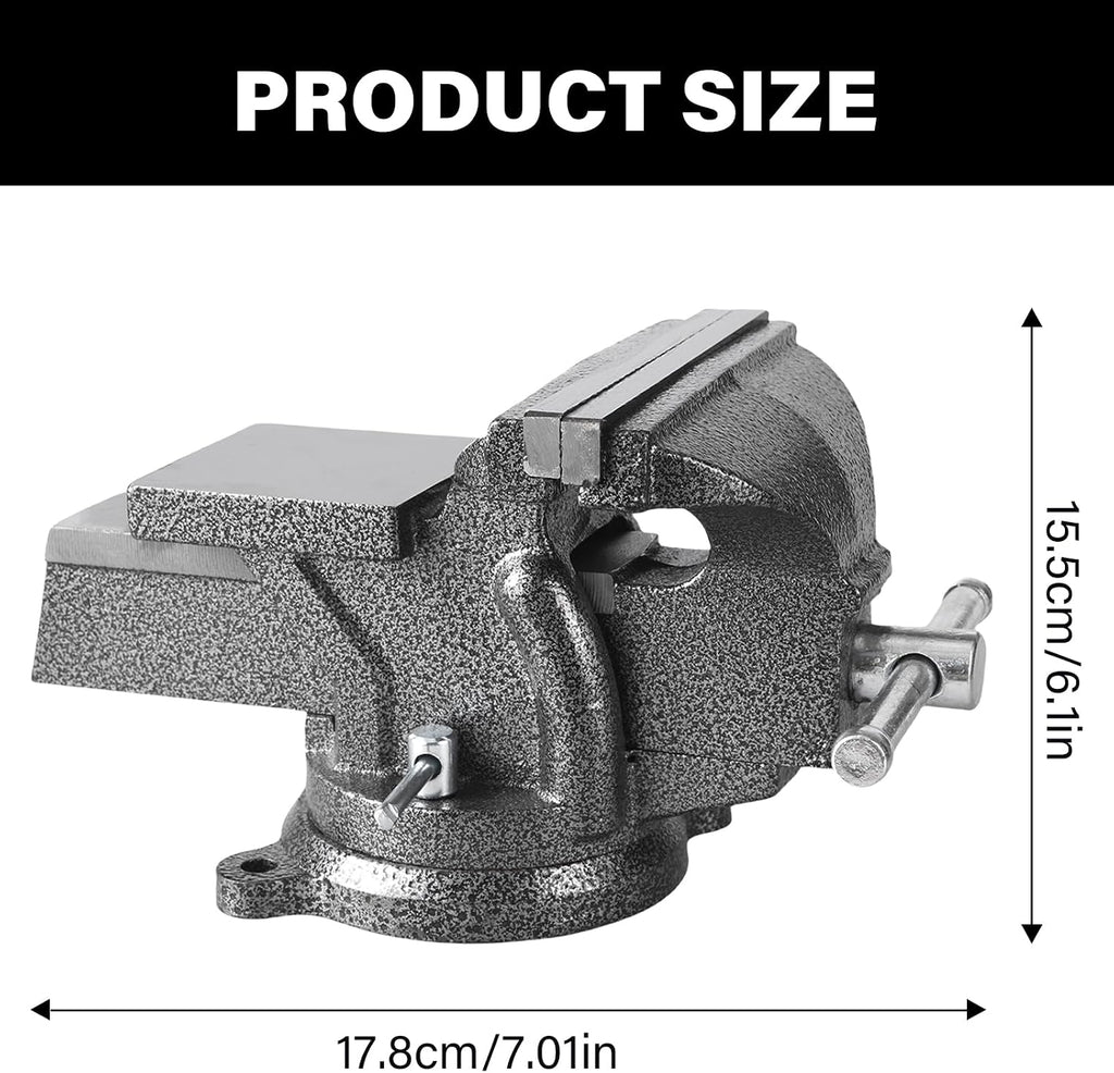 Pump Accessories Benches Vise with Anvils Swivels Locking Base Securely Grip Tabletops Clamp 6Inch Heavy Duty Benches Vises Tool Easy to