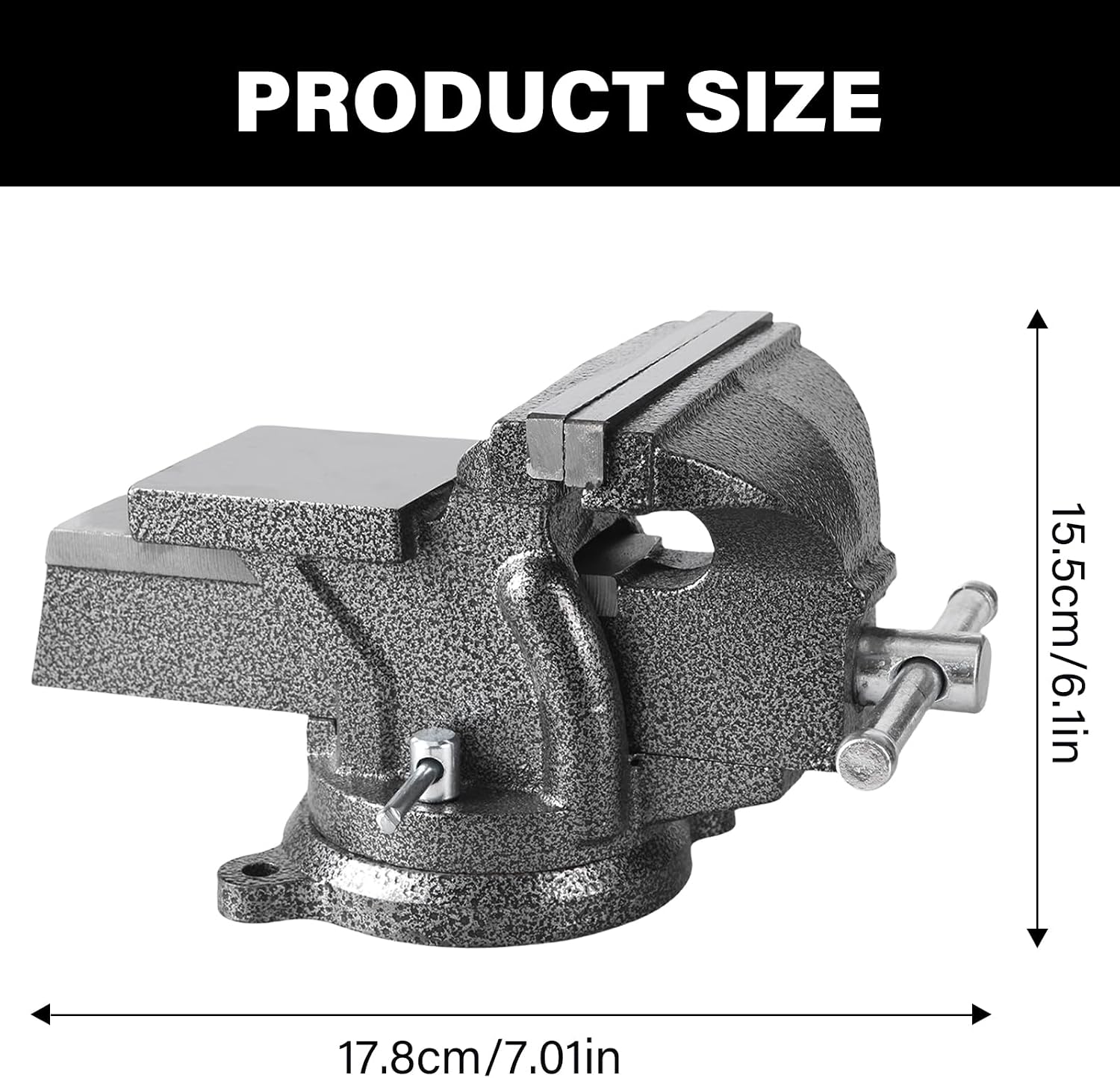 Pump Accessories Benches Vise with Anvils Swivels Locking Base Securely Grip Tabletops Clamp 6Inch Heavy Duty Benches Vises Tool Easy to