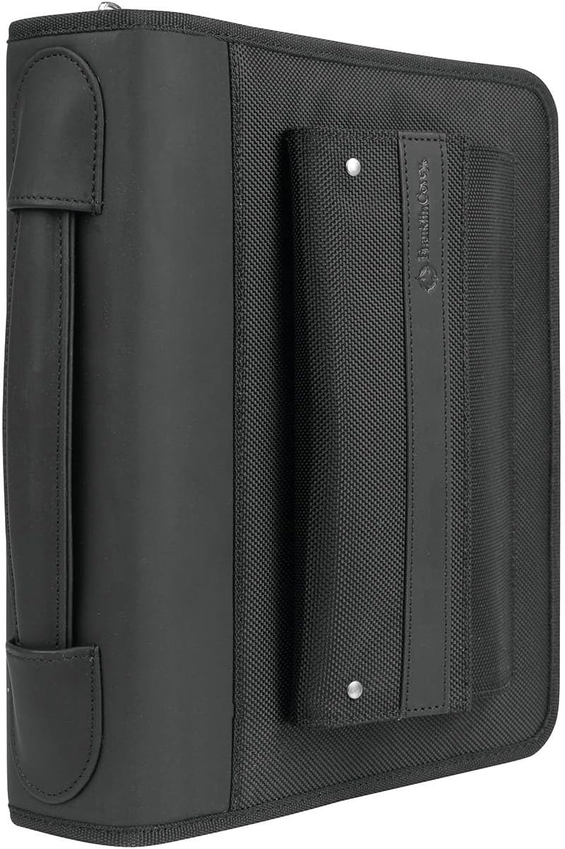 FranklinCovey - Friday Ring-Bound Binder for FranklinCovey Planners | Nylon - Zipper Binder with Handles (Classic, Black)