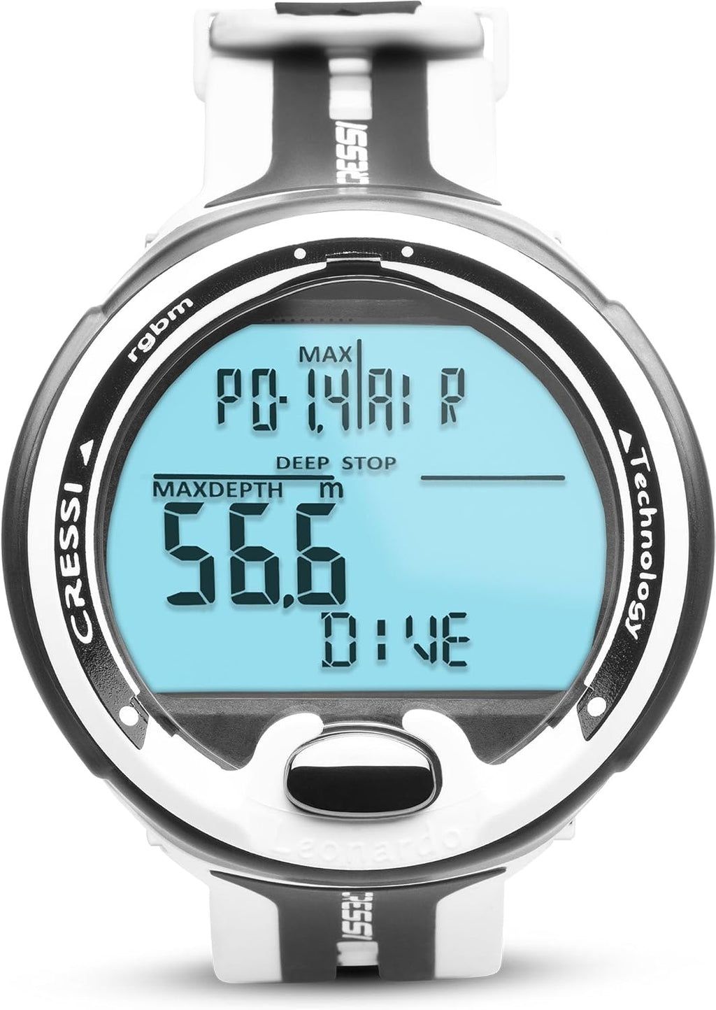 Cressi Leonardo 2.0 Scuba Dive Computer - Air, Nitrox & Gauge Dive Watch - Backlit Waterproof Watch - USB IR Diving Computer