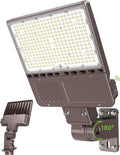 480V 200W LED Parking Lot Light with Photocell 30000LM 5000K LED Shoebox Light Pole Flood Fixture IP65 Commercial Area Lighting Arm & Slip Fitter in 1 Mount, AC277~480V