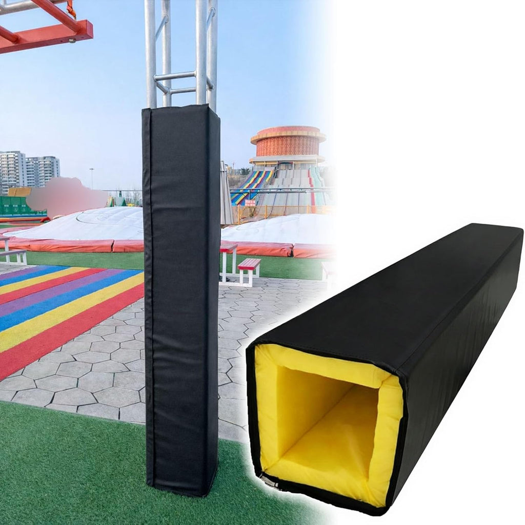 Square Basketball Pole Pad, Full Wrap-Around Foam Protection, Fits 5×5, 6×6, 8×8 & Other Common Square Posts for Outdoor Hoops