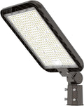 400W LED Parking Lot Light with Slip Fit Mount 60,000LM (150LM/W) Dusk to Dawn Outdoor Photocell IP65 Shoebox Pole Light 5000K 100-277V Commercial Street Area Lighting for Roadways, Stadiums