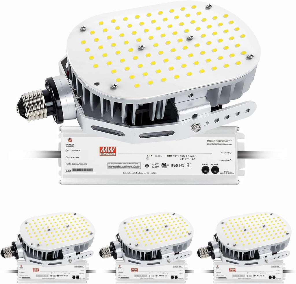 75W Shoebox LED Retrofit Kits, 10125LM 5000K, E39 Mogul Base, LED Retrofit Lights (350W MH/HPS Equivalent), Ideal for Parking Lots, Tennis Courts & Outdoor Street Lighting, ETL Listed (4-Pack)