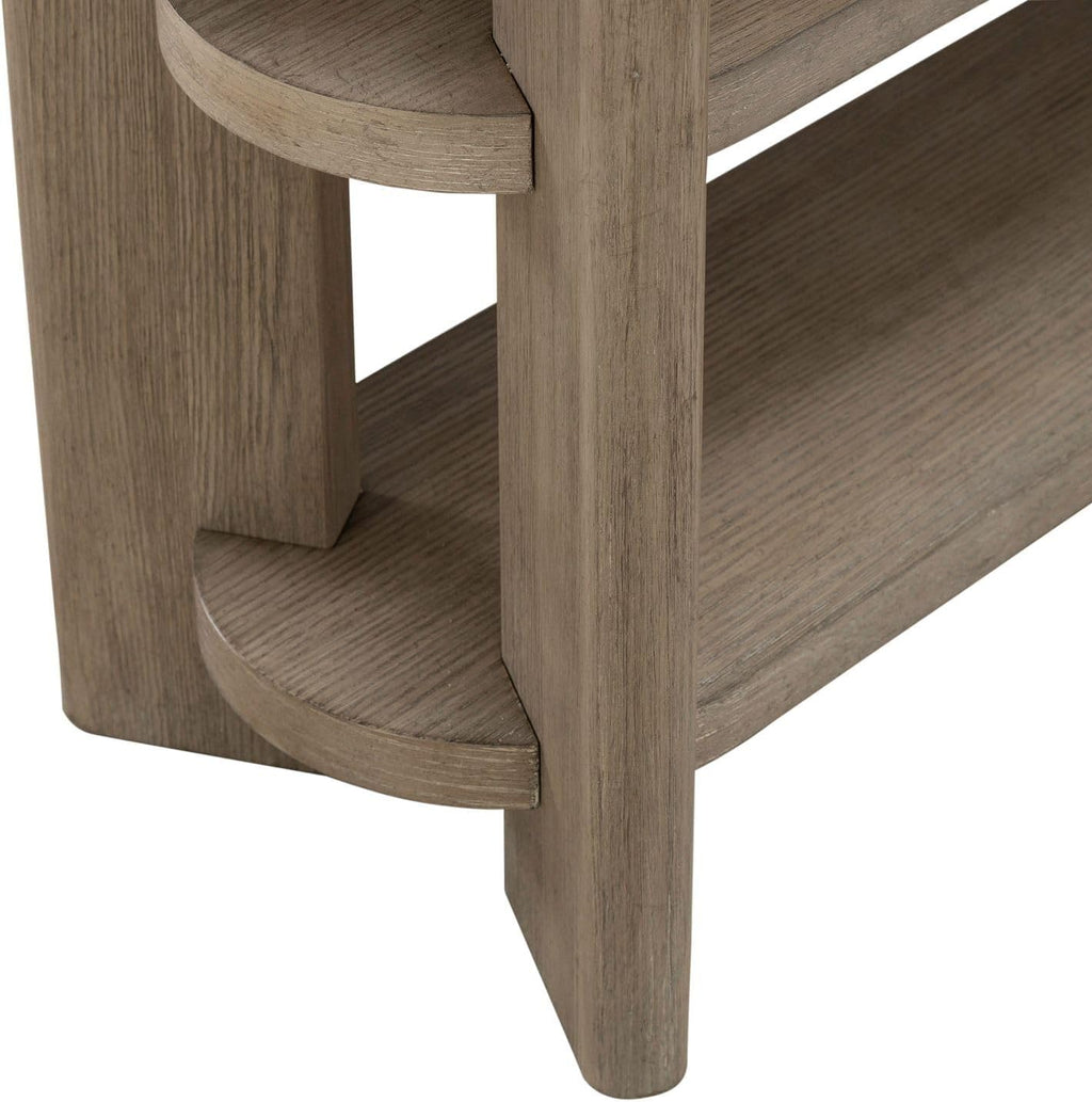 Liberty Furniture Affinity Sofa Table for Living Room - Dusty Taupe Faux Concrete Tops