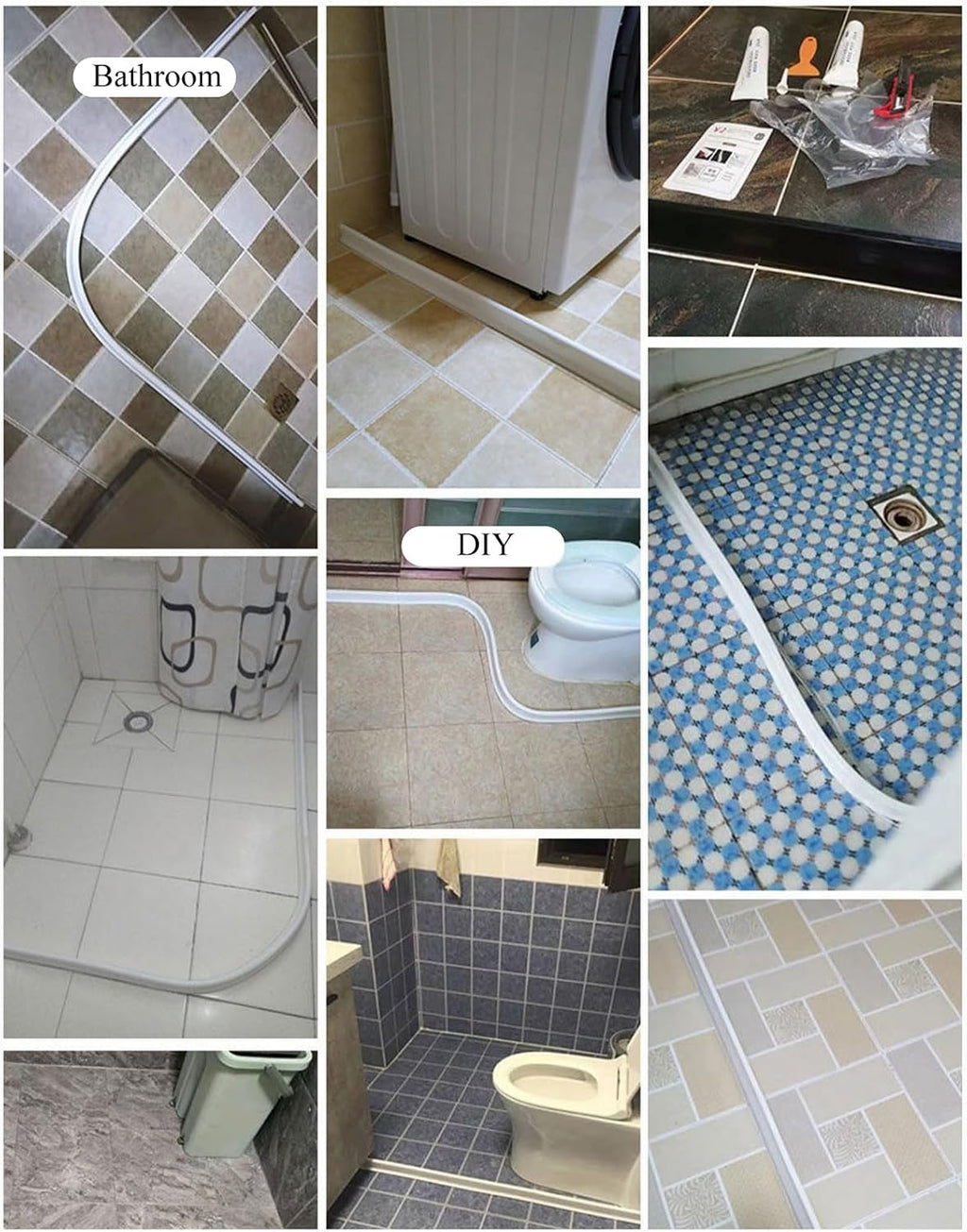 Shower Water Splash Guard Tall 4Inch, Black White Gray Water Stopper Barrier for Kitchen Sink Bathroom Floor Door, Edge Water Lip Retaining Strips/ Shield Self Adhesive Collapsible Bumpers ( Color : D