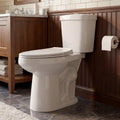 Miuara Elongated Tall Toilet 19 Inch for Seniors - 1.1/1.6 GPF Dual Flush Two Piece ADA High Toilet for Bathroom, 19 Inch Bowl Height, 20 Inch Seat Height, 12 Inch Rough In, Glossy White