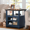 HIFYOBRO 24''Tall End Table with Charging Station, Adjustable Shelf, Storage Side Table,21' Large Nightstand for Living Room, Bedroom