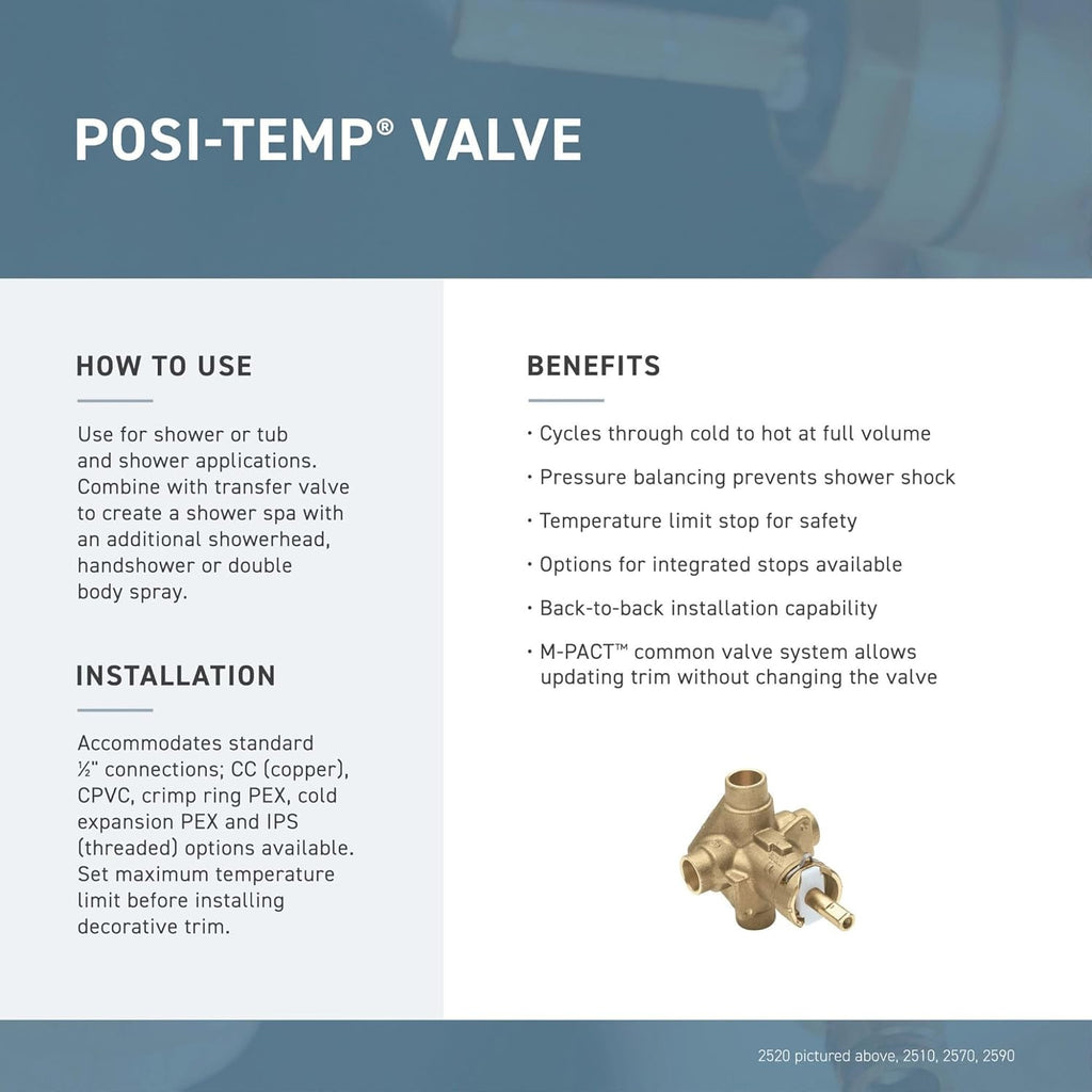 Moen T2157EPBN Brantford Posi-Temp Eco-Performance Tub and Shower Trim Kit, Valve Required, Brushed Nickel