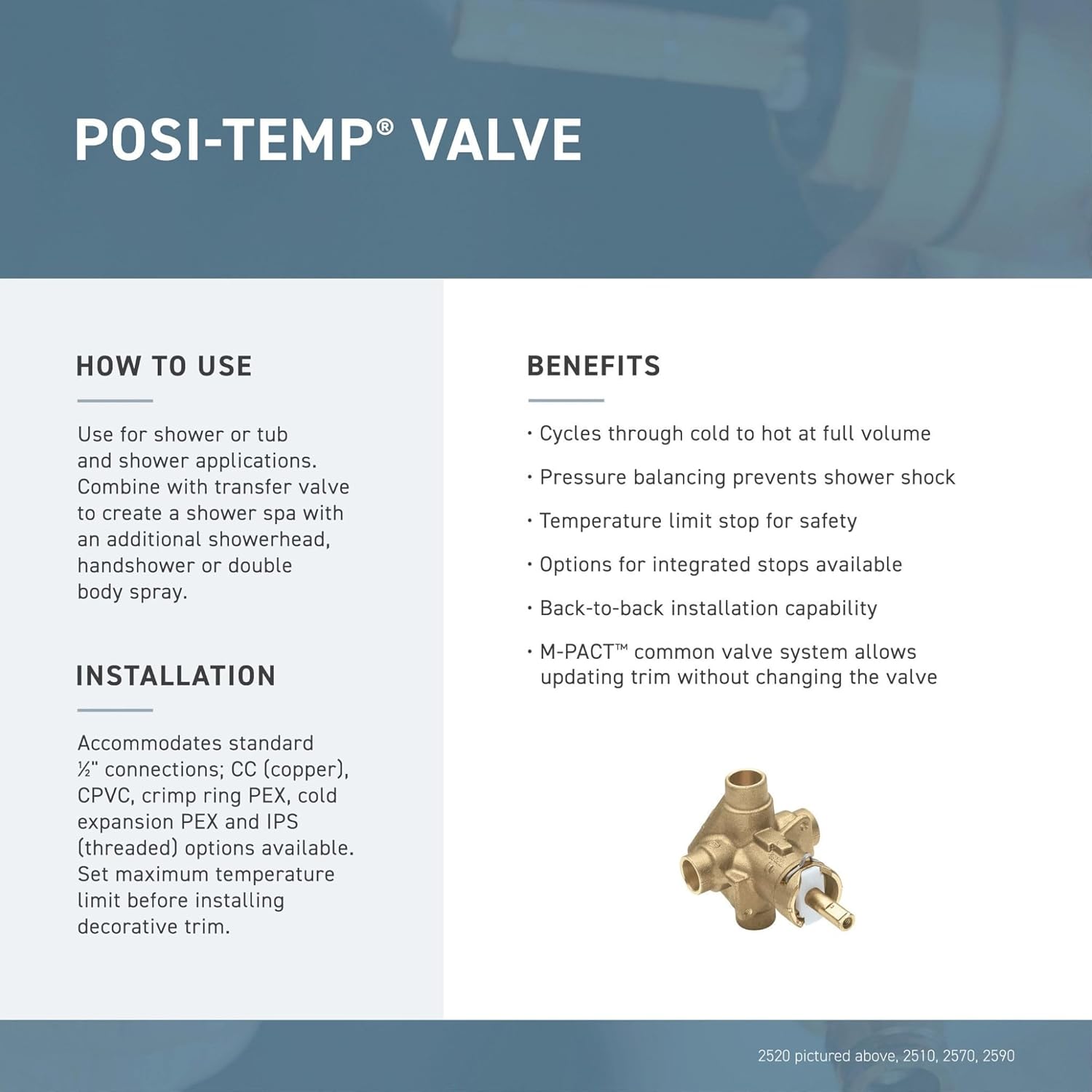 Moen T2157EPBN Brantford Posi-Temp Eco-Performance Tub and Shower Trim Kit, Valve Required, Brushed Nickel