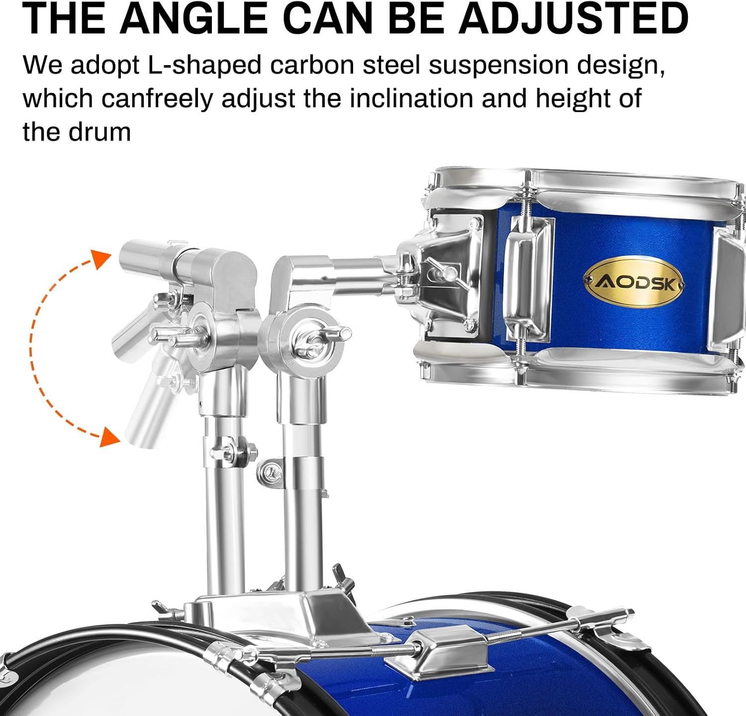 AODSK Drum Sets 5-Piece for Beginners, 14 inch Full Size Complete Drum Kit with Adjustable Throne, Cymbal, Hi-Hat, Pedal & Drumstick