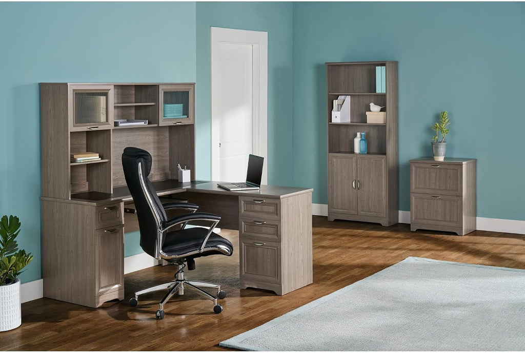 Realspace® Magellan 58'W Hutch For Corner Or L-Shaped Computer Desks, Gray