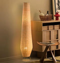 47In Rattan Floor Lamps for Living Room,Modern Farmhouse Floor Lamp | Bohemian Weave Wicker Standing Lamp with Foot Switch Standing Lamps for Bedroom,Office Decor Boho