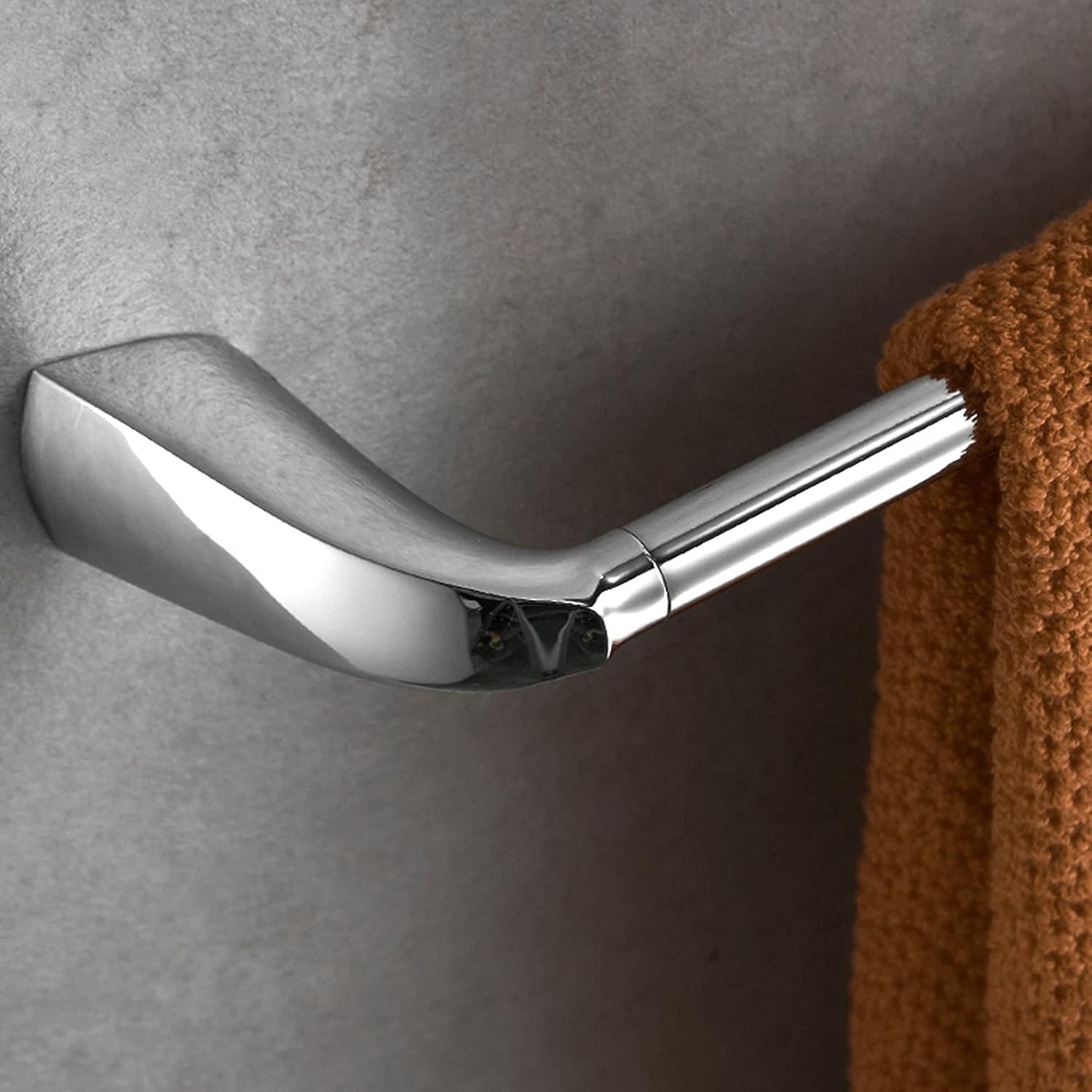 Towel Rail for Bathroom, 50cm/60cm Single Towel Bar Rail for Bathroom,Wall Mounted Towel Rod Holder,Polished Chrome Finish Screws Mounting/50cm (Size : 60cm)