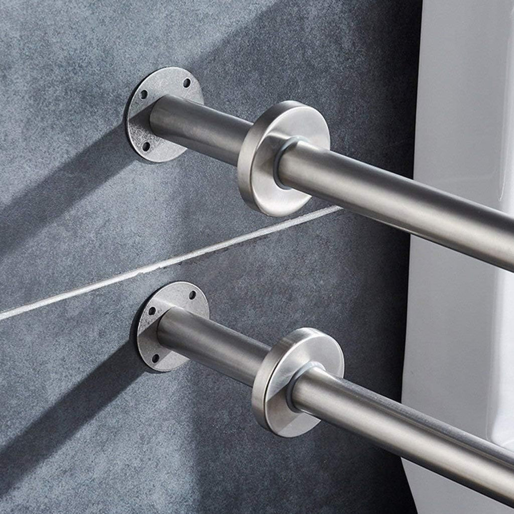 Toilet Frame Bathroom Toilet Grab Handles Grab Bars for Bathroom, 24-Inch Polished Chrome Stainless Steel Toilet Support Handrail with Leg Wall Mount