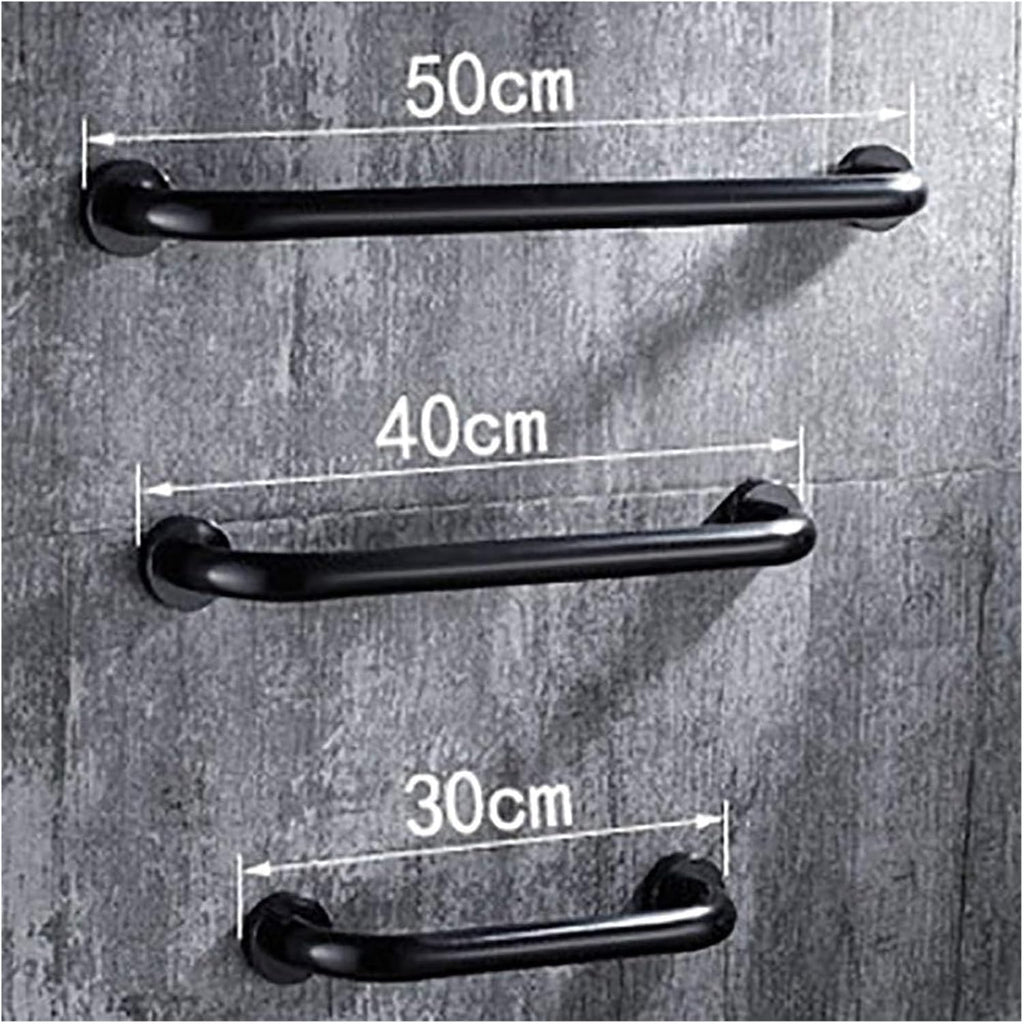 Grab Bars,Bathroom Safety Handrail Anti-Slip Wall Mount Space Aluminum Shower Bars Towel Rack Fit Bathtub Bathroom Kitchen Stairway Use (Blanc-30cm