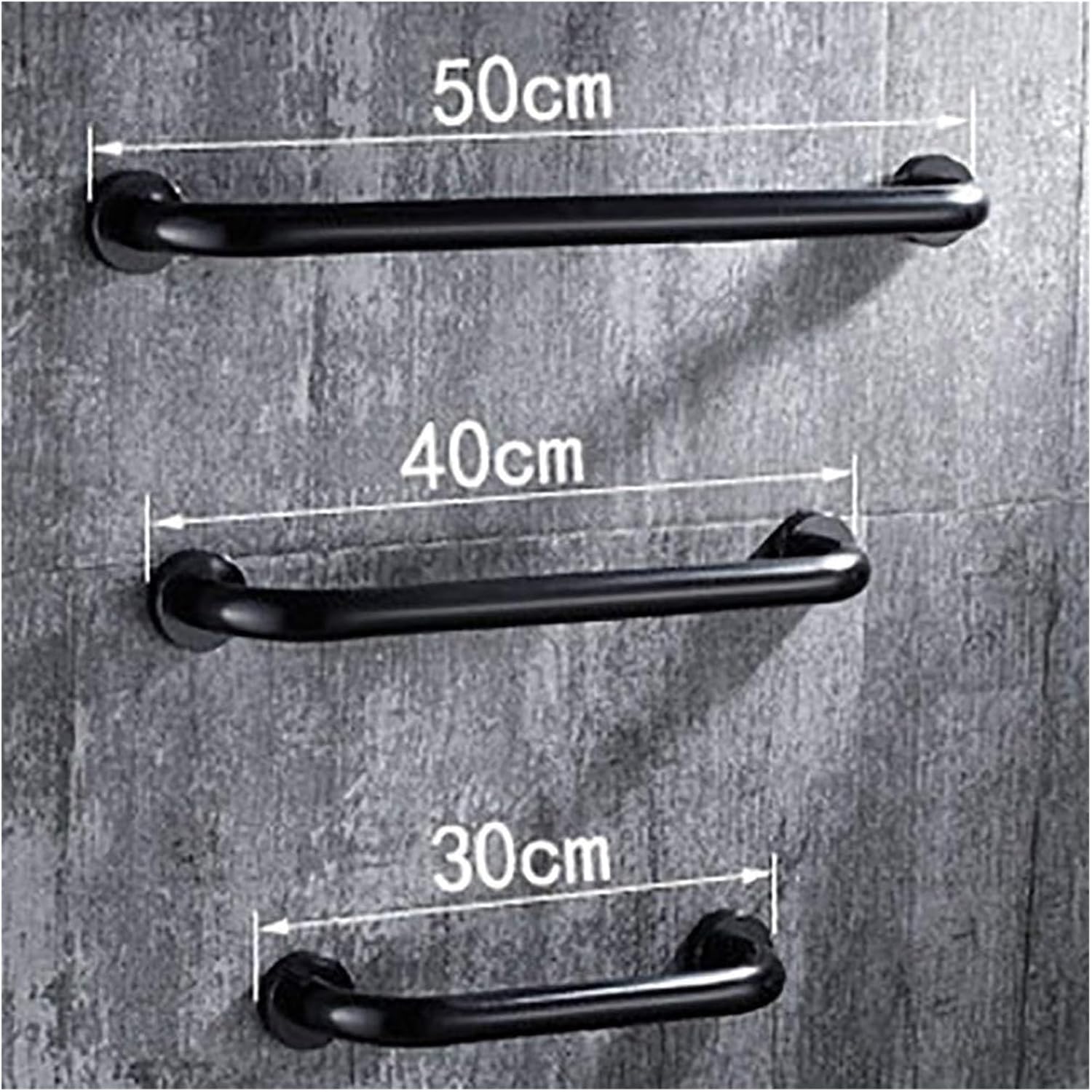 Grab Bars,Bathroom Safety Handrail Anti-Slip Wall Mount Space Aluminum Shower Bars Towel Rack Fit Bathtub Bathroom Kitchen Stairway Use (Blanc-30cm