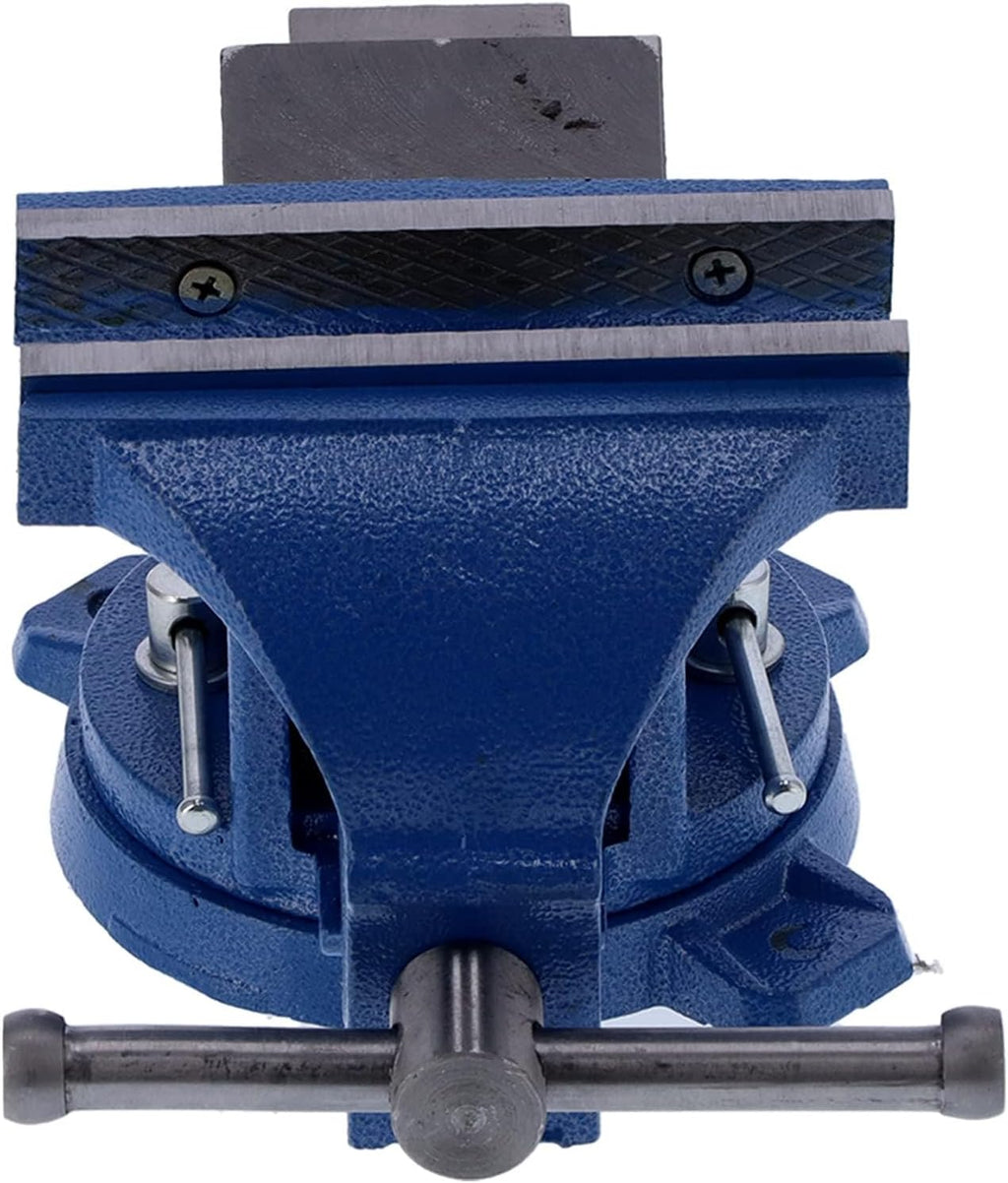 Bench Vise, 6in Locking Bench Vise, 360 Degree Swiveling Base Soldering Bench Vise with Anvil, Non‑Slip Manual Locking Multipurpose Bench and Pipe Vise