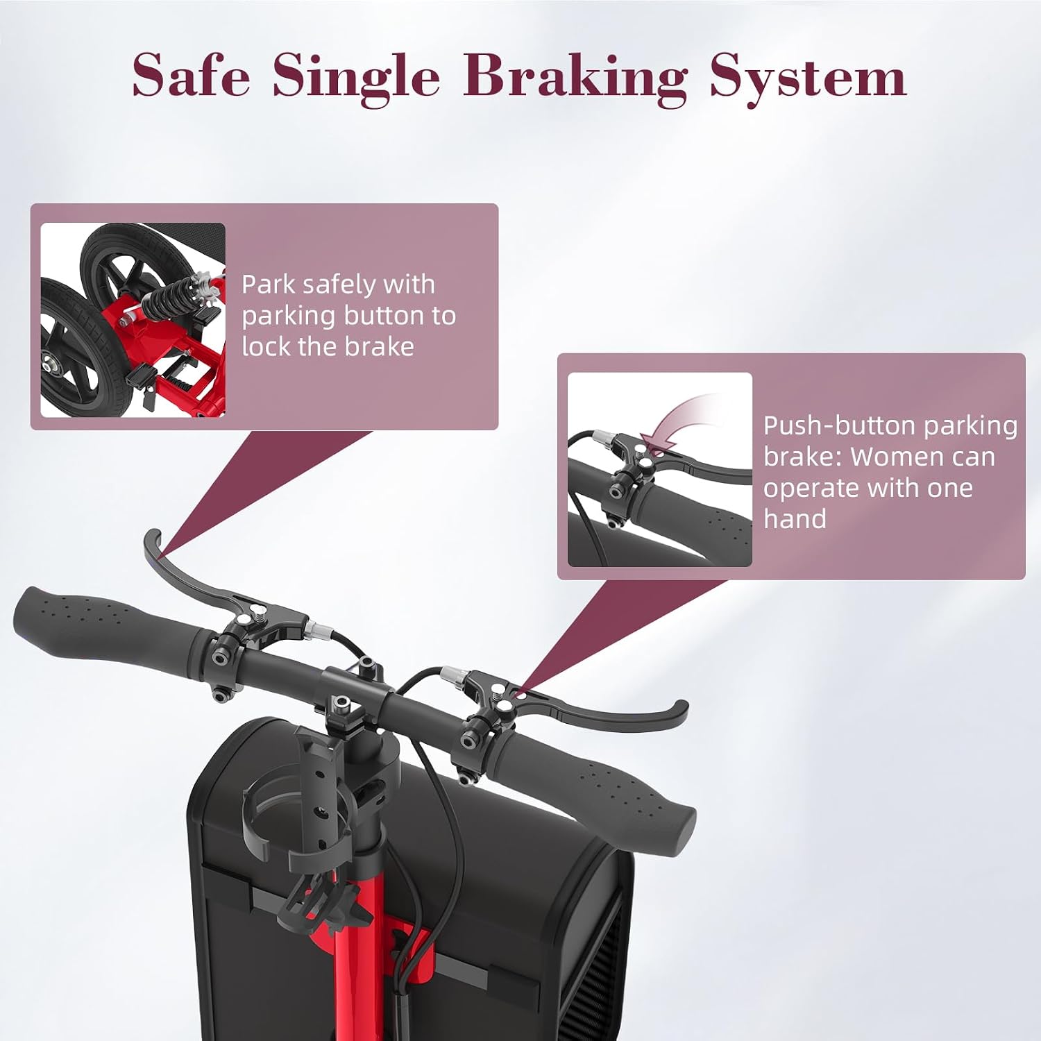 All Terrain Knee Scooter for Adults, Foldable Rolling Knee Scooter with DIY Stickers & Shock Absorber, Steerable Knee Walker for Broken Foot, Ankle Injuries & Surgery, Better Crutch Alternative