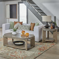 Liberty Furniture Affinity Opt 3 Piece Set - Oval Cocktail Table, 2 End Tables - Dusty Taupe Faux Concrete Tops
