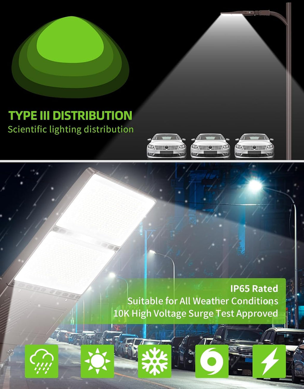 4 Pack 480V 320W LED Parking Lot Light with Photocell 48000LM 5000K LED Shoebox Light Pole Flood Fixture IP65 Commercial Area Lighting Slip Fitter Mount, AC277~480V