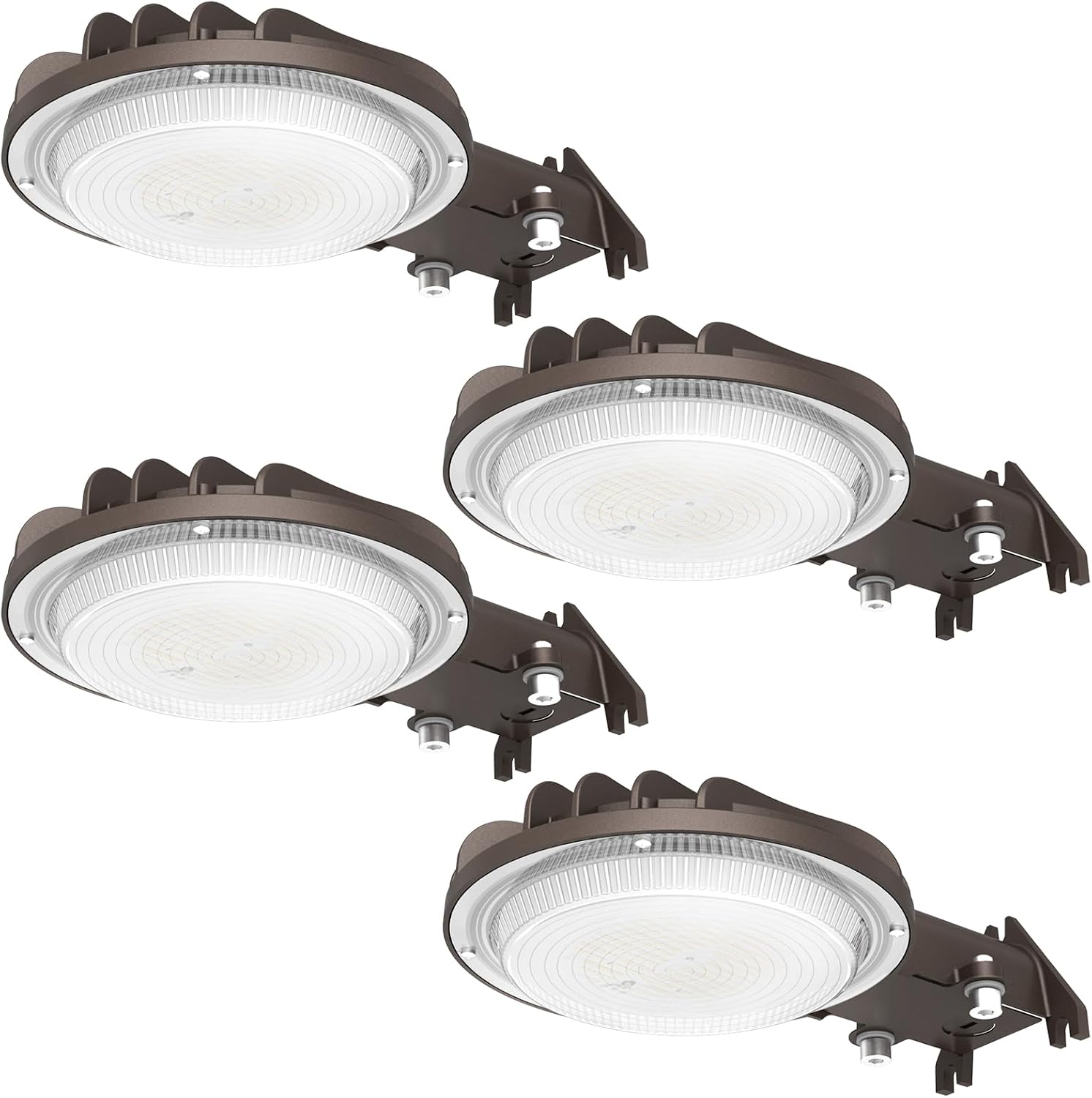 LED Barn Light 60W, Dusk to Dawn Outdoor Lighting with Photocell, 5000K Daylight, 7000LM, 120V Street Area Light, UL & FCC Certified, IP65 Waterproof, Security Lights for Yard Garage Porch Farm, 4PK