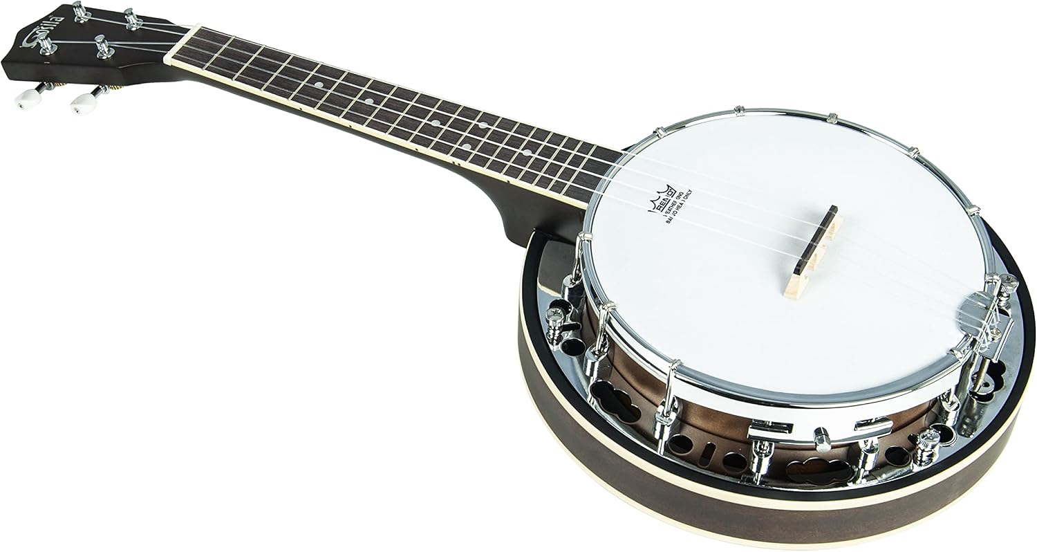 Banjolele 4 String Banjo Ukulele kit Stringed Musical Instruments for Adult Beginner Sapele Body Material Maple Neck Material Type