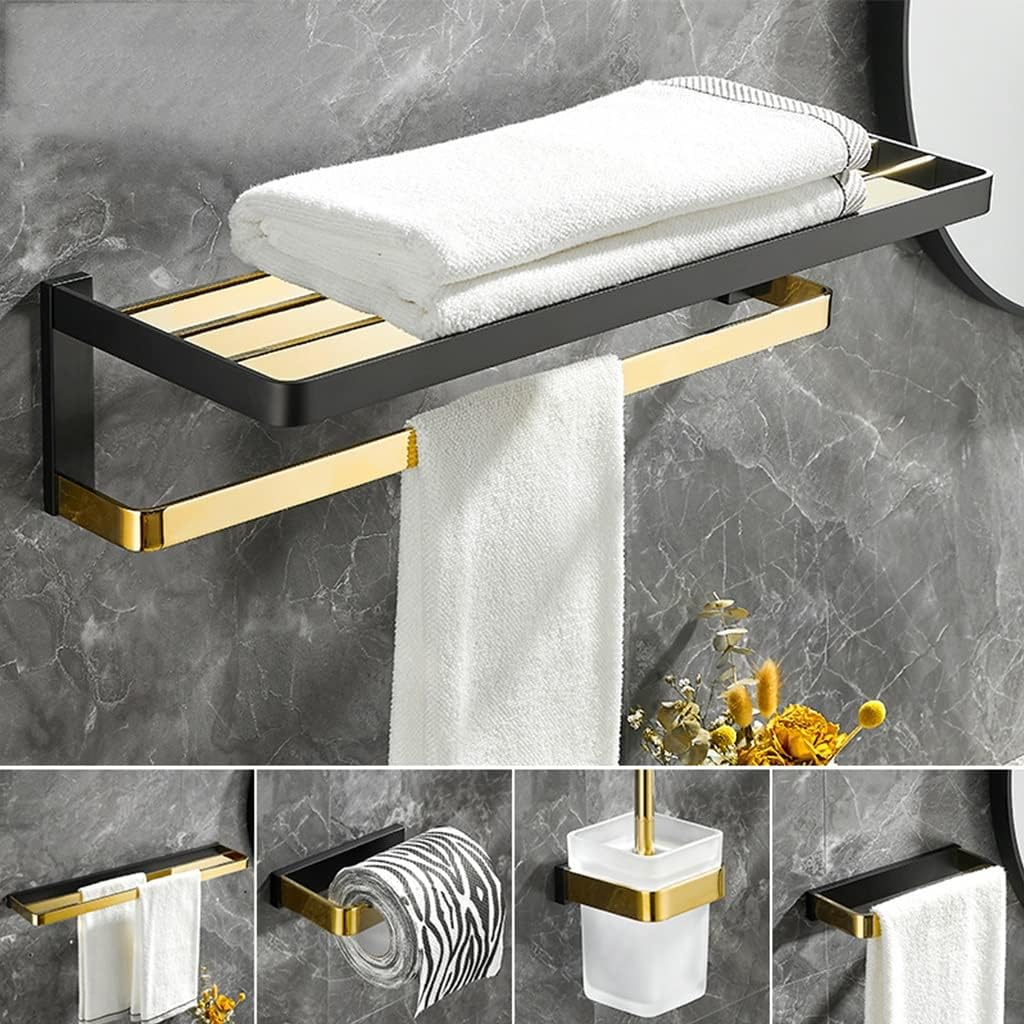 Towel Bars All Copper Black Gold Towel Bar Rail Rack, Bathroom Hardware Accessories Wall Mount Hardware(Bath Towel Rack)